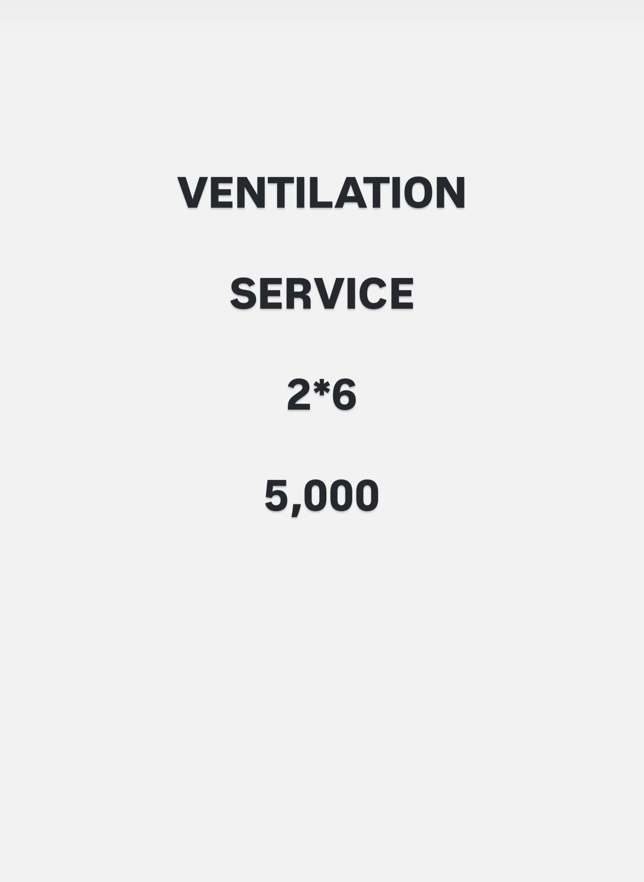 VENTILATION 2*6