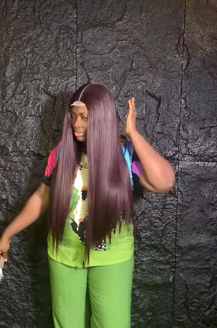 Burgundy silky straight